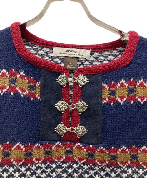 SONDRE（SONDRE）SONDRE (SONDRE) チロリアンニット ネイビー サイズ:Ｓの古着・服飾アイテム