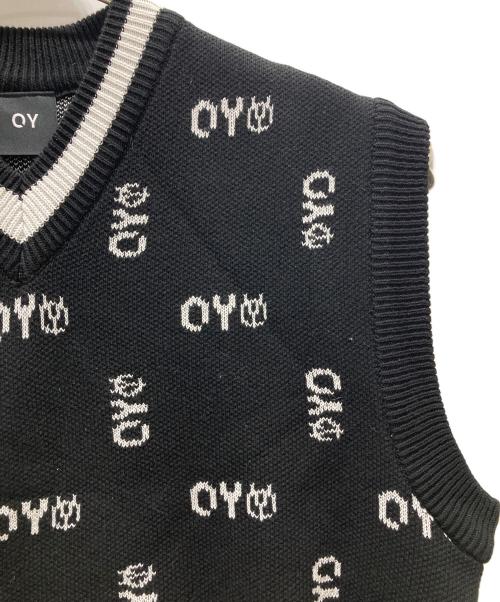 OY（オーワイ）OY (オーワイ) ロゴモノグラムベスト ブラック サイズ:表記無しの古着・服飾アイテム