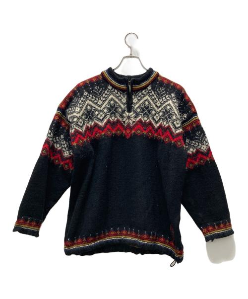 DALE OF NORWAY（ダーレ オブ ノルウェイ）DALE OF NORWAY (ダーレ オブ ノルウェイ) ハーフジップ ノルディックセーター ブラック サイズ:XLの古着・服飾アイテム