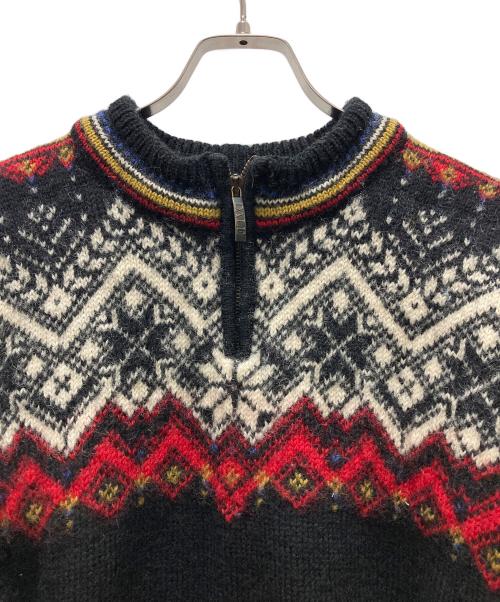 DALE OF NORWAY（ダーレ オブ ノルウェイ）DALE OF NORWAY (ダーレ オブ ノルウェイ) ハーフジップ ノルディックセーター ブラック サイズ:XLの古着・服飾アイテム