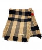 BURBERRY LONDONバーバリーロンドン）の古着「サイドフリンジマフラー」｜ベージュ
