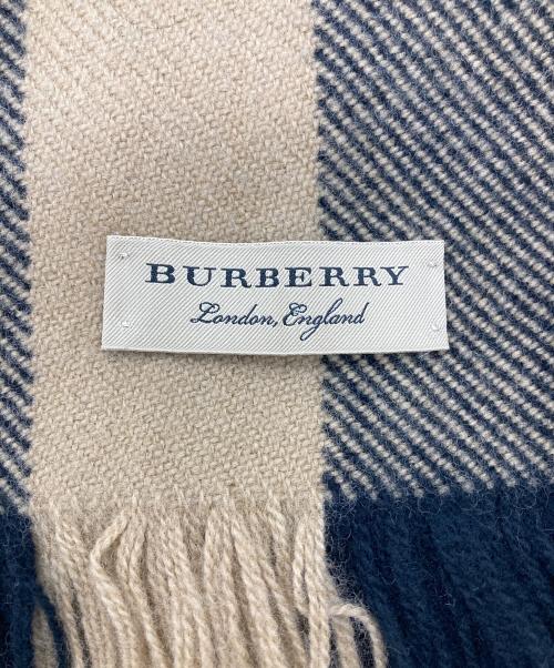 BURBERRY LONDON（バーバリーロンドン）BURBERRY LONDON (バーバリーロンドン) サイドフリンジマフラー ベージュ サイズ:230×25cmの古着・服飾アイテム