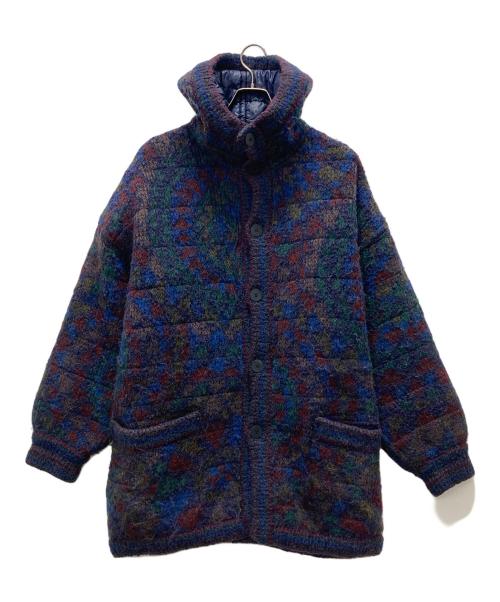 missoni（ミッソーニ）missoni (ミッソーニ) リバーシブルコート ネイビー サイズ:表記無しの古着・服飾アイテム