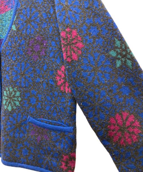 missoni（ミッソーニ）MISSONI (ミッソーニ) ニットカーディガン ブルー サイズ:表記なしの古着・服飾アイテム