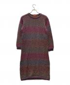 missoniミッソーニ）の古着「マルチカラーニットワンピース」｜マルチカラー