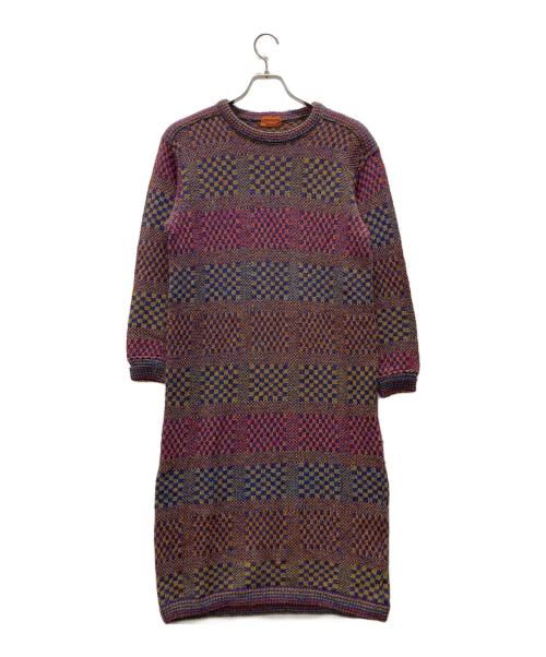 missoni（ミッソーニ）missoni (ミッソーニ) マルチカラーニットワンピース マルチカラー サイズ:表記なしの古着・服飾アイテム