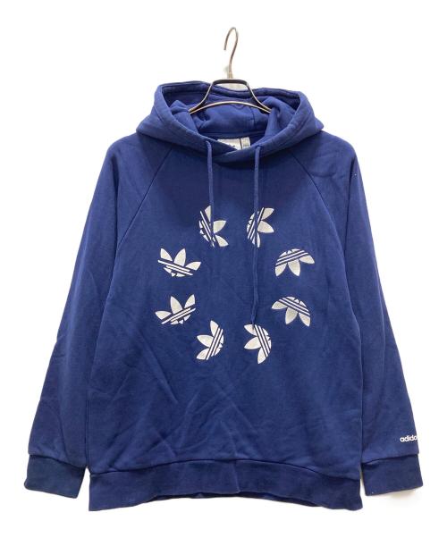 adidas Originals（アディダスオリジナル）adidas originals (アディダスオリジナル) Adicolor Shattered Trefoil Hoodie ブルー サイズ:Mの古着・服飾アイテム