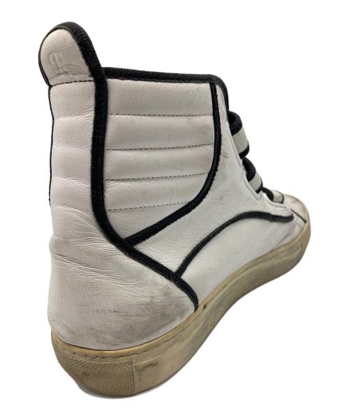 RAF SIMONS（ラフシモンズ）RAF SIMONS (ラフシモンズ) ハイカットベルクロスニーカー ホワイト サイズ:42の古着・服飾アイテム