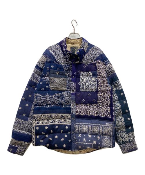 VISVIM（ビズビム）VISVIM (ビズビム) カーチフ バンダナ ダウン ジャケット ネイビー サイズ:3の古着・服飾アイテム