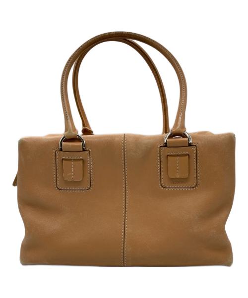 TOD'S（トッズ）TOD'S (トッズ) レザーハンドバッグ ベージュの古着・服飾アイテム