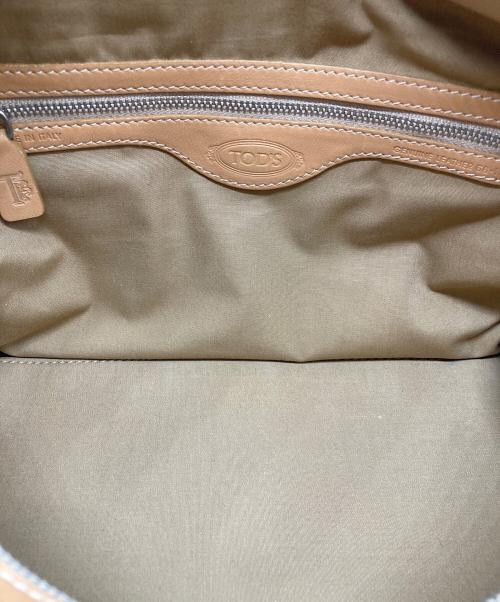TOD'S（トッズ）TOD'S (トッズ) レザーハンドバッグ ベージュの古着・服飾アイテム