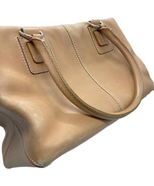 TOD'S（トッズ）TOD'S (トッズ) レザーハンドバッグ ベージュの古着・服飾アイテム