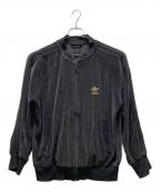 adidasアディダス）の古着「ベロアトラックジャケット」｜ブラック