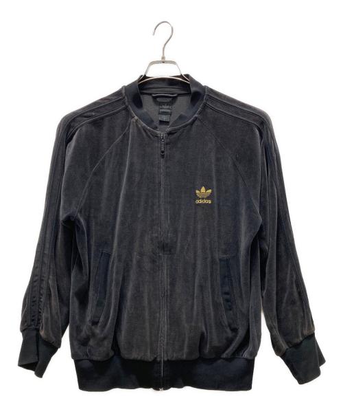 adidas（アディダス）adidas (アディダス) ベロアトラックジャケット ブラック サイズ:Sの古着・服飾アイテム