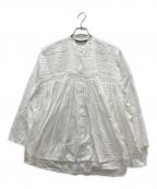 mizuiro-indミズイロインド）の古着「プリーツシャツ」｜ホワイト