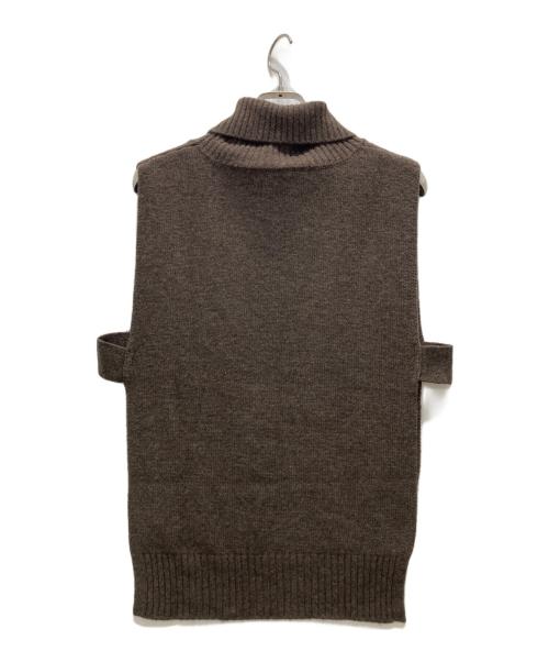 mizuiro-ind（ミズイロインド）mizuiro-ind (ミズイロインド) ニットベスト ブラウン サイズ:表記サイズ無しの古着・服飾アイテム