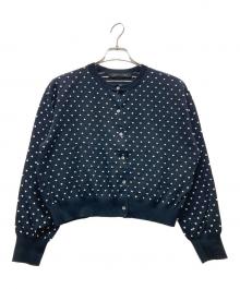 mizuiro-ind（ミズイロインド）の古着「ドットカーディガン」｜ブラック