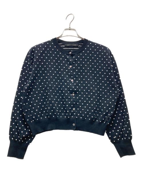 mizuiro-ind（ミズイロインド）mizuiro-ind (ミズイロインド) ドットカーディガン ブラック サイズ:FREEの古着・服飾アイテム