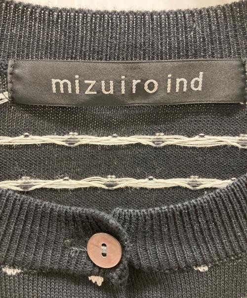 mizuiro-ind（ミズイロインド）mizuiro-ind (ミズイロインド) ドットカーディガン ブラック サイズ:FREEの古着・服飾アイテム