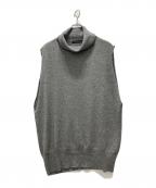 mizuiro-indミズイロインド）の古着「タートルネックノースリーブニットワンピース」｜グレー