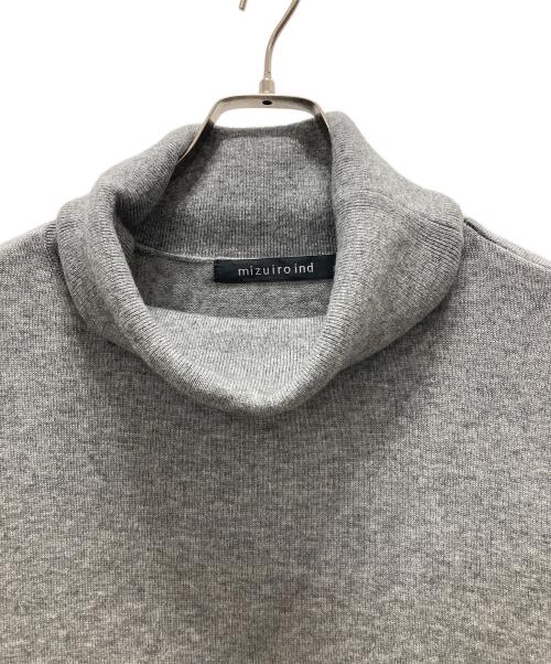 mizuiro-ind（ミズイロインド）mizuiro-ind (ミズイロインド) タートルネックノースリーブニットワンピース グレー サイズ:表記無しの古着・服飾アイテム