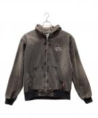 90909090）の古着「キングロゴバギー デニムフーディ」｜グレー