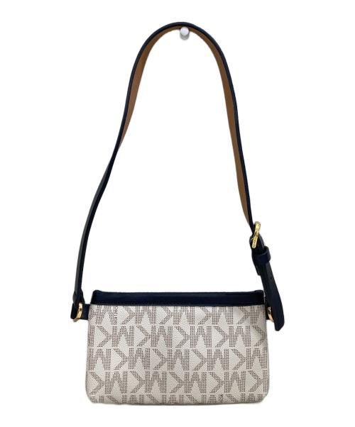 MICHAEL KORS（マイケル・コース）MICHAEL KORS (マイケルコース) ウエストポーチ ホワイト×ネイビーの古着・服飾アイテム