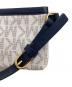 中古・古着 MICHAEL KORS (マイケルコース) ウエストポーチ ホワイト×ネイビー：2500円