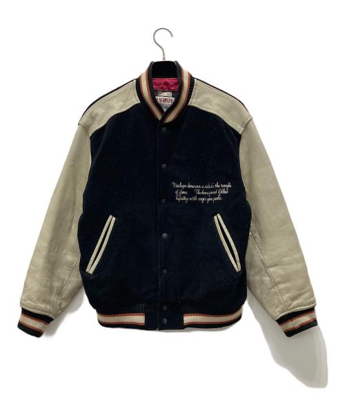 MAC HOPE（マックホープ）MAC HOPE (マックホープ) レザー袖スタジャン ブラック サイズ:Lの古着・服飾アイテム