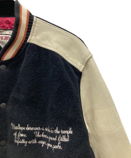 MAC HOPE（マックホープ）MAC HOPE (マックホープ) レザー袖スタジャン ブラック サイズ:Lの古着・服飾アイテム