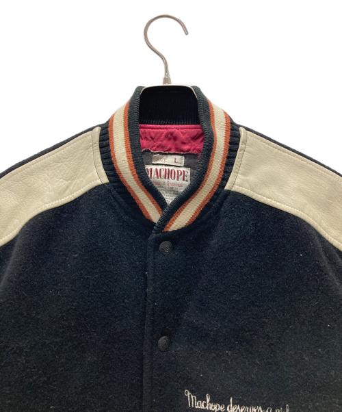 MAC HOPE（マックホープ）MAC HOPE (マックホープ) レザー袖スタジャン ブラック サイズ:Lの古着・服飾アイテム