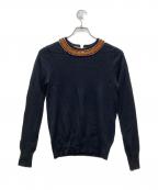 TOGA ARCHIVESトーガアーカイブス）の古着「カシミヤ混ビジューニット」｜ブラック