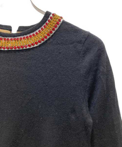 TOGA ARCHIVES（トーガアーカイブス）TOGA ARCHIVES (トーガアーカイブス) カシミヤ混ビジューニット ブラック サイズ:Mの古着・服飾アイテム