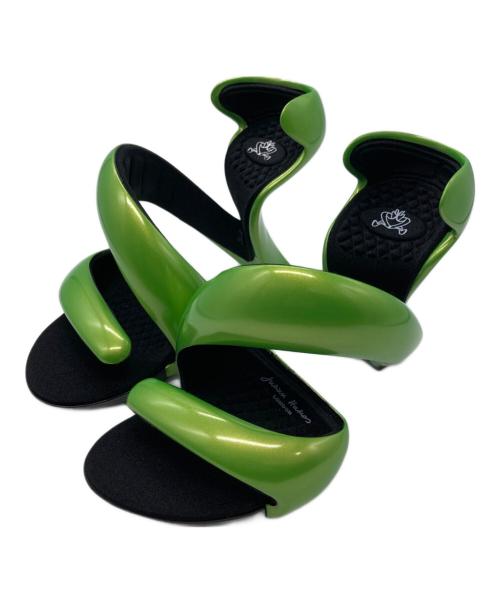 Julian Hakes（ジュリアンヘイクス）Julian Hakes (ジュリアンヘイクス) モヒートサンダル 黄緑 サイズ:35の古着・服飾アイテム