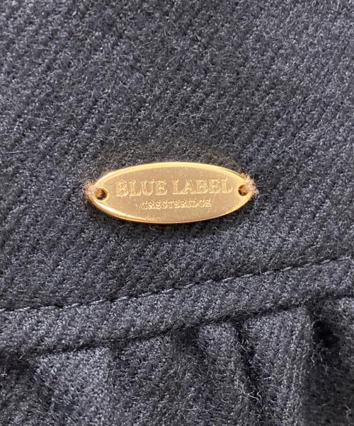 BLUE LABEL CRESTBRIDGE（ブルーレーベルクレストブリッジ）BLUE LABEL CRESTBRIDGE (ブルーレーベルクレストブリッジ) ノースリーブウールワンピース ブラック サイズ:38の古着・服飾アイテム