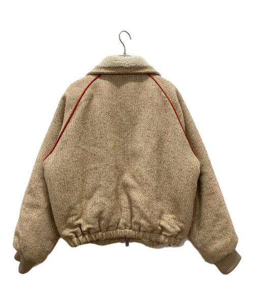 Acne studios（アクネ ストゥディオス）ACNE STUDIOS (アクネ ストゥディオス) ツイードボンバージャケット ブラウン サイズ:46の古着・服飾アイテム