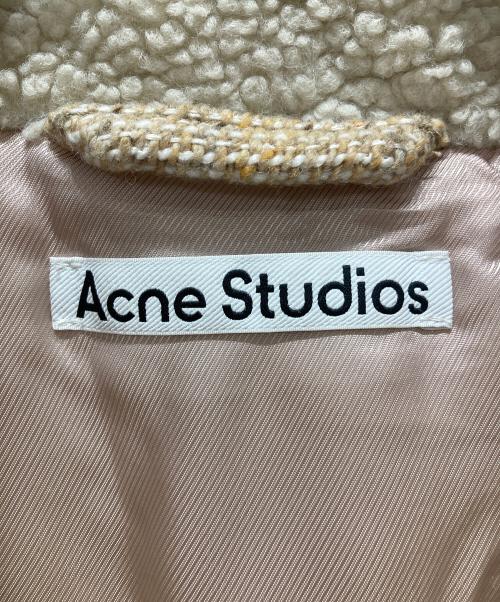 Acne studios（アクネ ストゥディオス）ACNE STUDIOS (アクネ ストゥディオス) ツイードボンバージャケット ブラウン サイズ:46の古着・服飾アイテム
