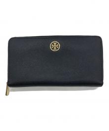 TORY BURCH（トリーバーチ）の古着「ラウンドファスナー財布」｜ブラック
