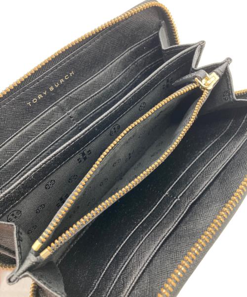 TORY BURCH（トリーバーチ）TORY BURCH (トリーバーチ) ラウンドファスナー財布 ブラックの古着・服飾アイテム