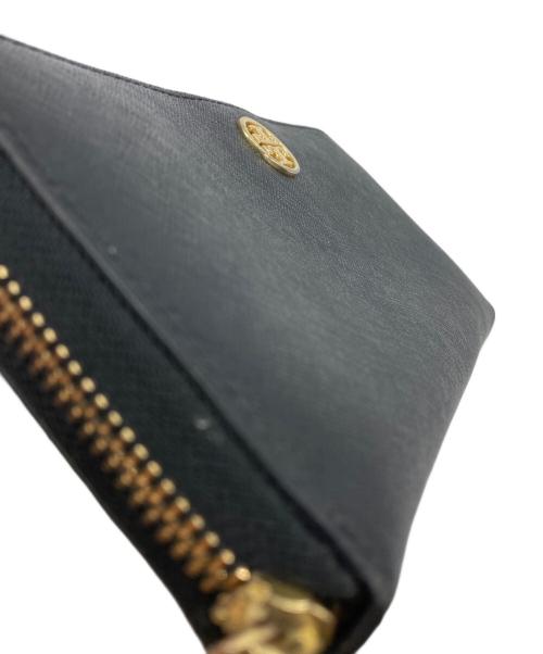 TORY BURCH（トリーバーチ）TORY BURCH (トリーバーチ) ラウンドファスナー財布 ブラックの古着・服飾アイテム