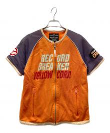 YELLOW CORN（イエローコーン）の古着「S/S メッシュレーシングジャケット」｜オレンジ