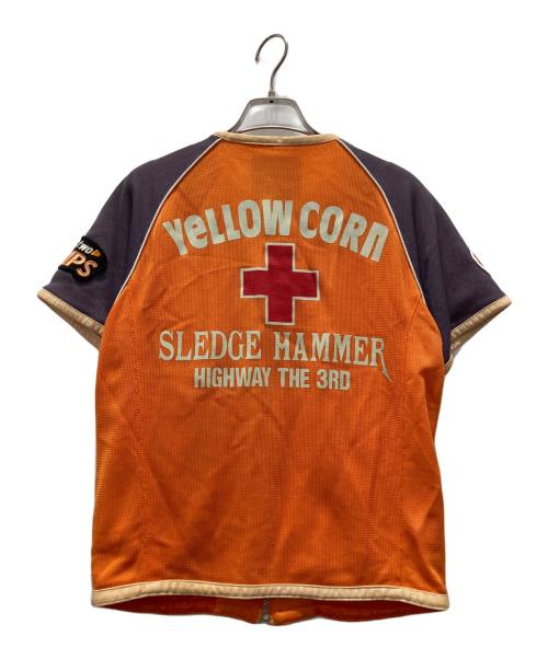 YELLOW CORN（イエローコーン）YELLOW CORN (イエローコーン) S/S メッシュレーシングジャケット オレンジ サイズ:Lの古着・服飾アイテム