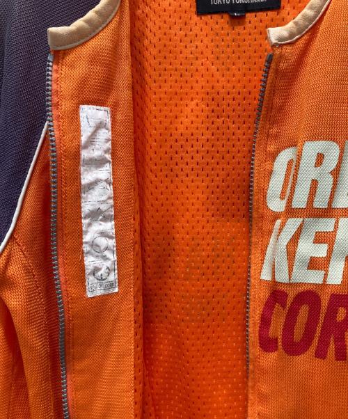 YELLOW CORN（イエローコーン）YELLOW CORN (イエローコーン) S/S メッシュレーシングジャケット オレンジ サイズ:Lの古着・服飾アイテム