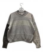 tamaki niimeタマキ ニイメ）の古着「バイカラ‐ニット」｜グレー