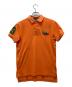 POLO RALPH LAUREN（ポロ・ラルフローレン）の古着「3連ロゴポロシャツ」｜オレンジ