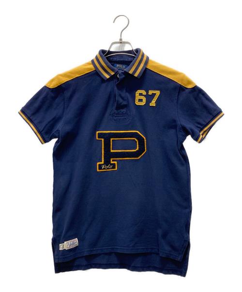 POLO RALPH LAUREN（ポロ・ラルフローレン）POLO RALPH LAUREN (ポロ・ラルフローレン) フロント立体ロゴポロシャツ ネイビー サイズ:Sの古着・服飾アイテム