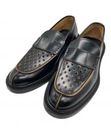 PAUL SMITH（ポールスミス）の古着「パーフォレーションローファー」｜ブラック