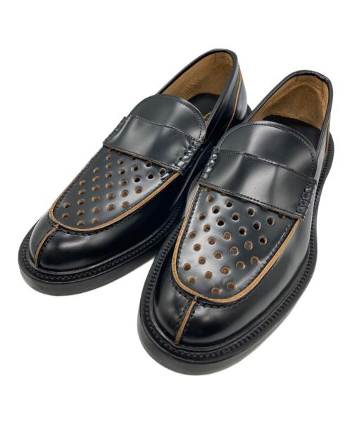 PAUL SMITH（ポールスミス）Paul Smith (ポールスミス) パーフォレーションローファー ブラック サイズ:25の古着・服飾アイテム