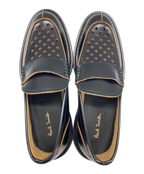 PAUL SMITH（ポールスミス）Paul Smith (ポールスミス) パーフォレーションローファー ブラック サイズ:25の古着・服飾アイテム