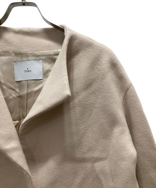 TIARA（ティアラ）TIARA (ティアラ) ボトルネックコート ベージュ サイズ:3の古着・服飾アイテム